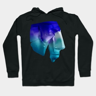 Broken profile in marine watercolor Hoodie